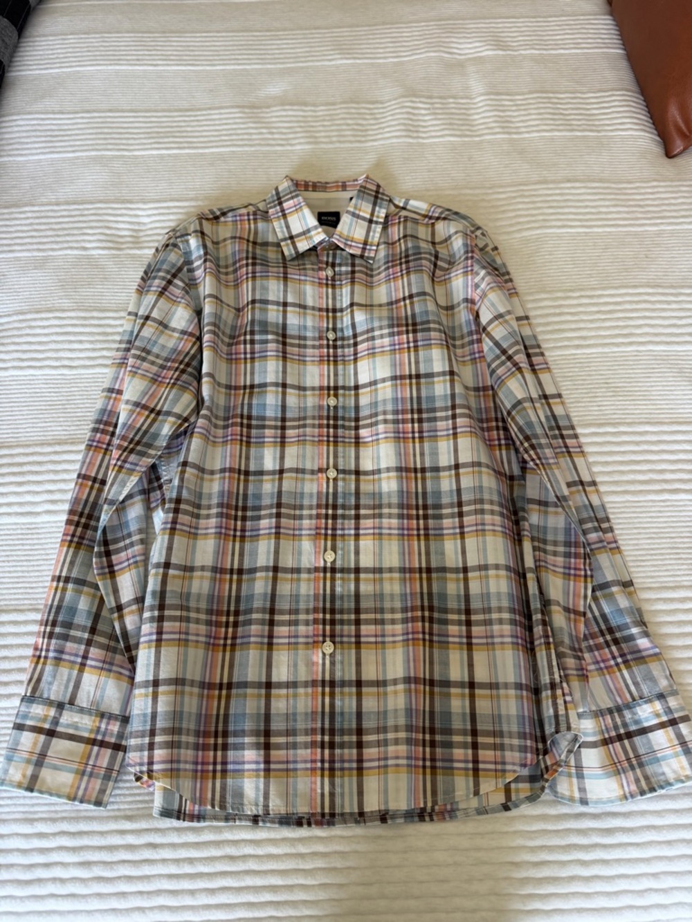 Men's BOSS Plaid Button-Down Shirt - Multicolor
